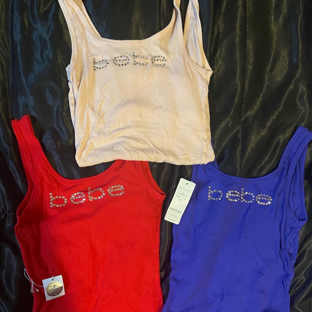 Bebe tank tops 2 brand new 1 worn a few times